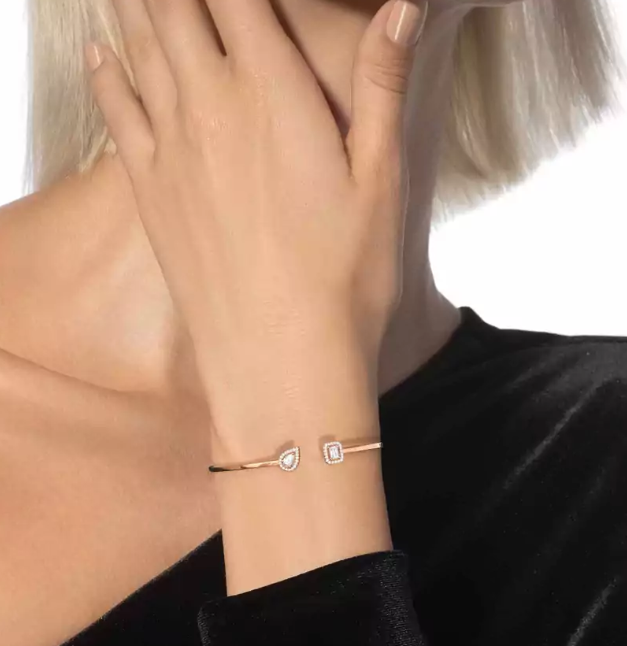 [Shinejoy]M Delicate Double-Diamond Bracelet