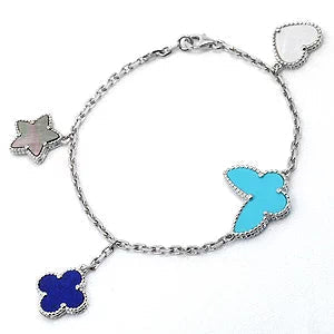[Shinejoy]LUCKY SPRING SILVER BRACELET 4 MOTIF