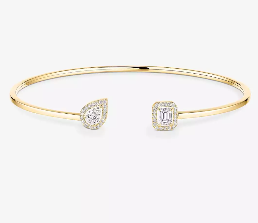 [Shinejoy]M Delicate Double-Diamond Bracelet