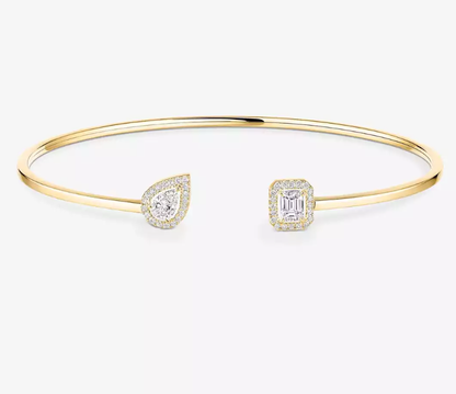 [Shinejoy]M Delicate Double-Diamond Bracelet