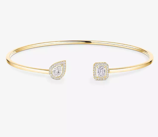[Shinejoy]M Delicate Double-Diamond Bracelet