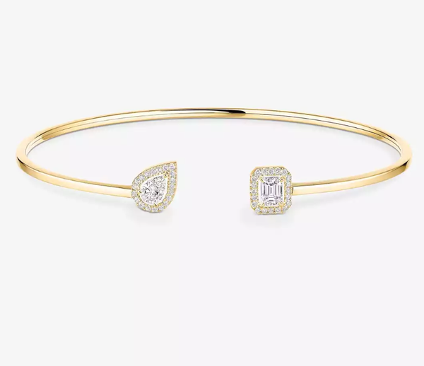 [Shinejoy]M Delicate Double-Diamond Bracelet
