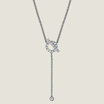 [Shinejoy]FINESSE SILVER DIAMOND NECKLACE