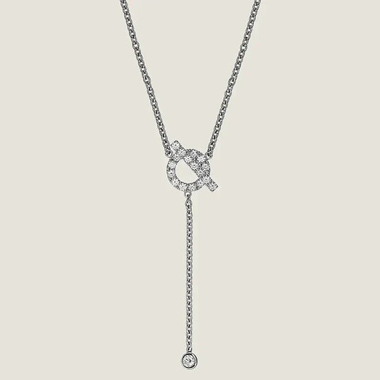 [Shinejoy]FINESSE SILVER DIAMOND NECKLACE