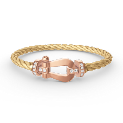 [Shinejoy]FORCE LARGE HORSESHOE HALF DIAMOND BRACELET Shinejoy GOLD