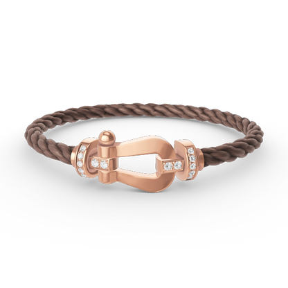 [Shinejoy]FORCE LARGE HORSESHOE HALF DIAMOND BRACELET Shinejoy GOLD