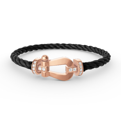[Shinejoy]FORCE LARGE HORSESHOE HALF DIAMOND BRACELET Shinejoy GOLD