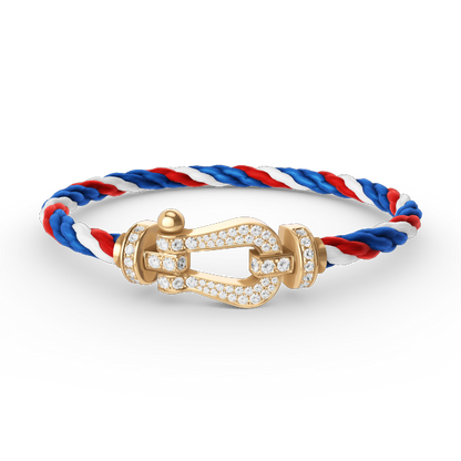 [Shinejoy]FORCE LARGE HORSESHOE FULL DIAMOND BRACELET GOLD