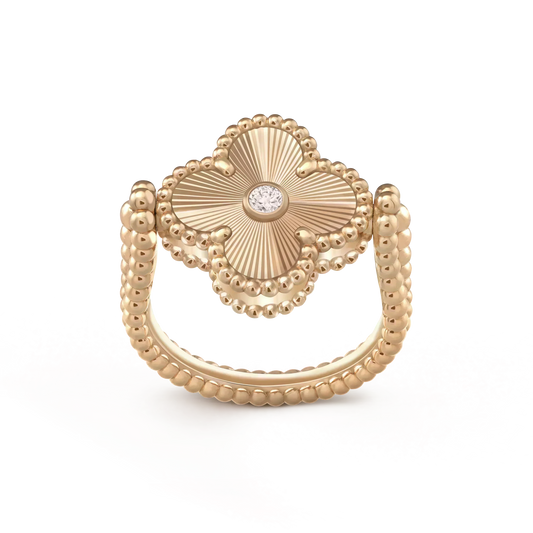 [Shinejoy]CLOVER RIVERSIBLE Shinejoy GOLD RING