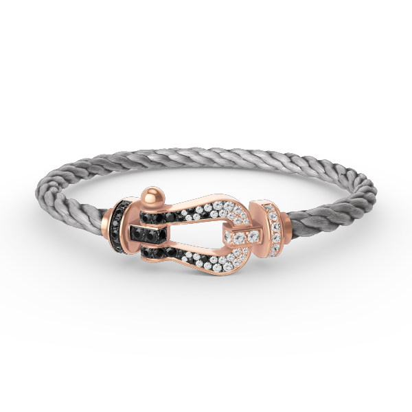 [Shinejoy]FORCE LARGE HORSESHOE BLACK WHITE DIAMOND BRACELET Shinejoy GOLD