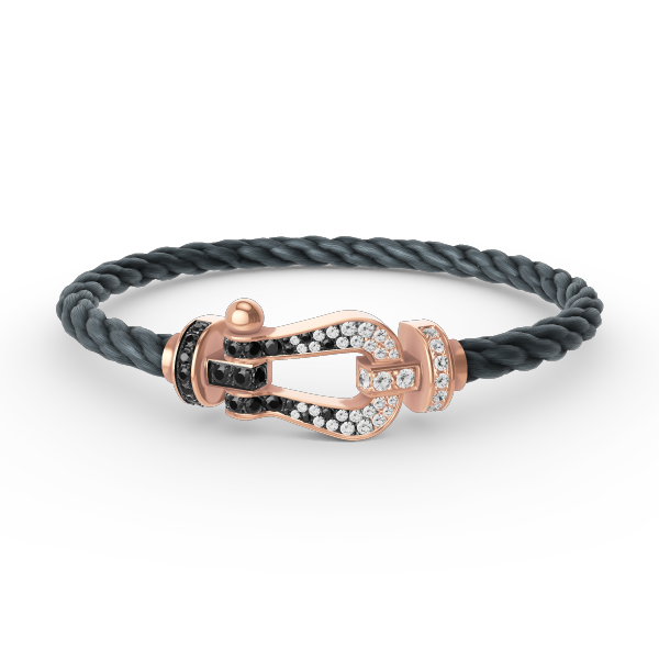 [Shinejoy]FORCE LARGE HORSESHOE BLACK WHITE DIAMOND BRACELET Shinejoy GOLD