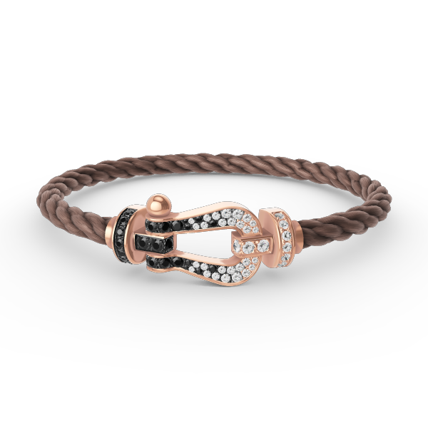 [Shinejoy]FORCE LARGE HORSESHOE BLACK WHITE DIAMOND BRACELET Shinejoy GOLD