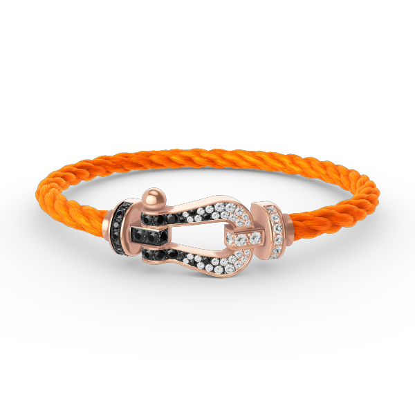 [Shinejoy]FORCE LARGE HORSESHOE BLACK WHITE DIAMOND BRACELET Shinejoy GOLD