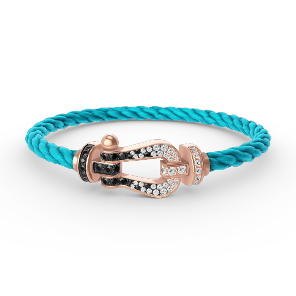 [Shinejoy]FORCE LARGE HORSESHOE BLACK WHITE DIAMOND BRACELET Shinejoy GOLD