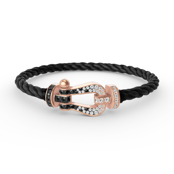 [Shinejoy]FORCE LARGE HORSESHOE BLACK WHITE DIAMOND BRACELET Shinejoy GOLD