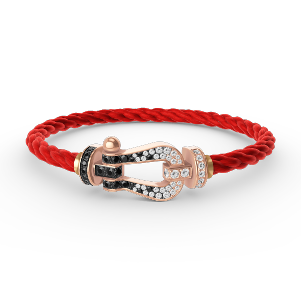 [Shinejoy]FORCE LARGE HORSESHOE BLACK WHITE DIAMOND BRACELET Shinejoy GOLD