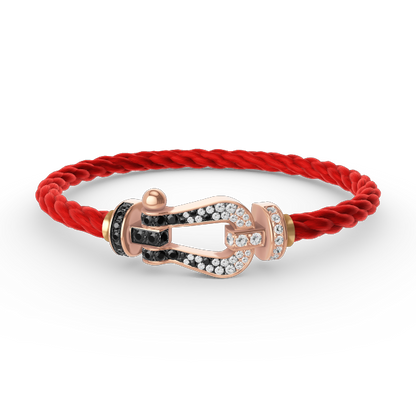 [Shinejoy]FORCE LARGE HORSESHOE BLACK WHITE DIAMOND BRACELET Shinejoy GOLD