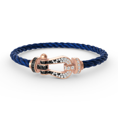 [Shinejoy]FORCE LARGE HORSESHOE BLACK WHITE DIAMOND BRACELET Shinejoy GOLD