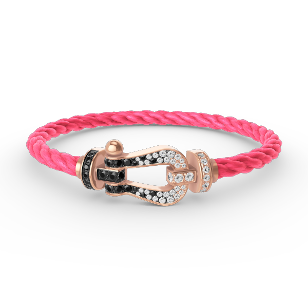 [Shinejoy]FORCE LARGE HORSESHOE BLACK WHITE DIAMOND BRACELET Shinejoy GOLD