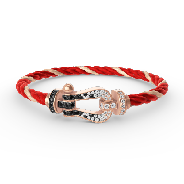 [Shinejoy]FORCE LARGE HORSESHOE BLACK WHITE DIAMOND BRACELET Shinejoy GOLD