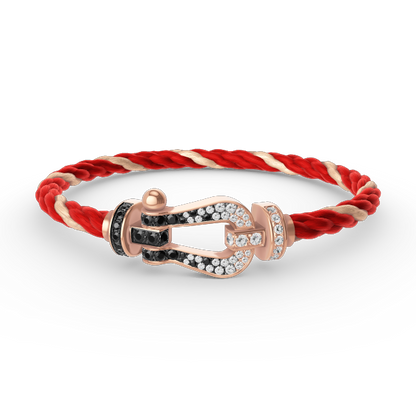 [Shinejoy]FORCE LARGE HORSESHOE BLACK WHITE DIAMOND BRACELET Shinejoy GOLD