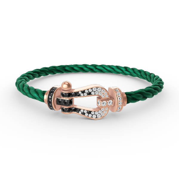 [Shinejoy]FORCE LARGE HORSESHOE BLACK WHITE DIAMOND BRACELET Shinejoy GOLD