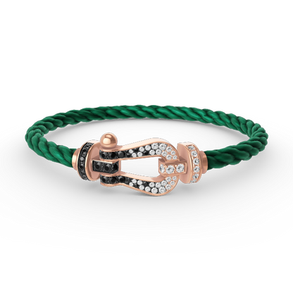[Shinejoy]FORCE LARGE HORSESHOE BLACK WHITE DIAMOND BRACELET Shinejoy GOLD