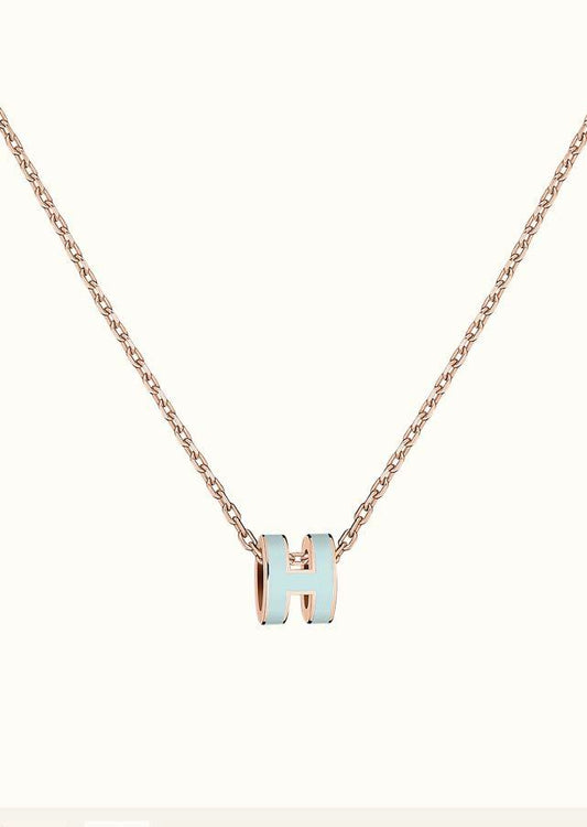 [Shinejoy]POP H LIGHT BLUE NECKLACE