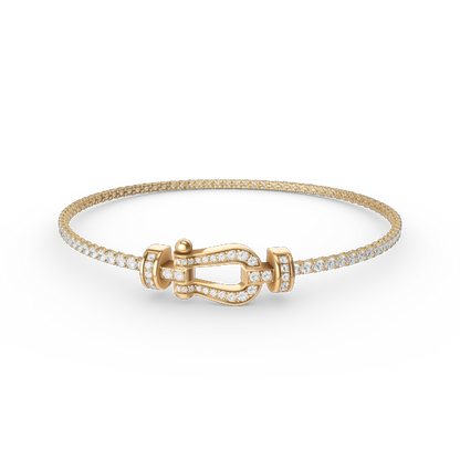 [Shinejoy]FORCE  HORSESHOE  DIAMOND TENNIS BRACELET