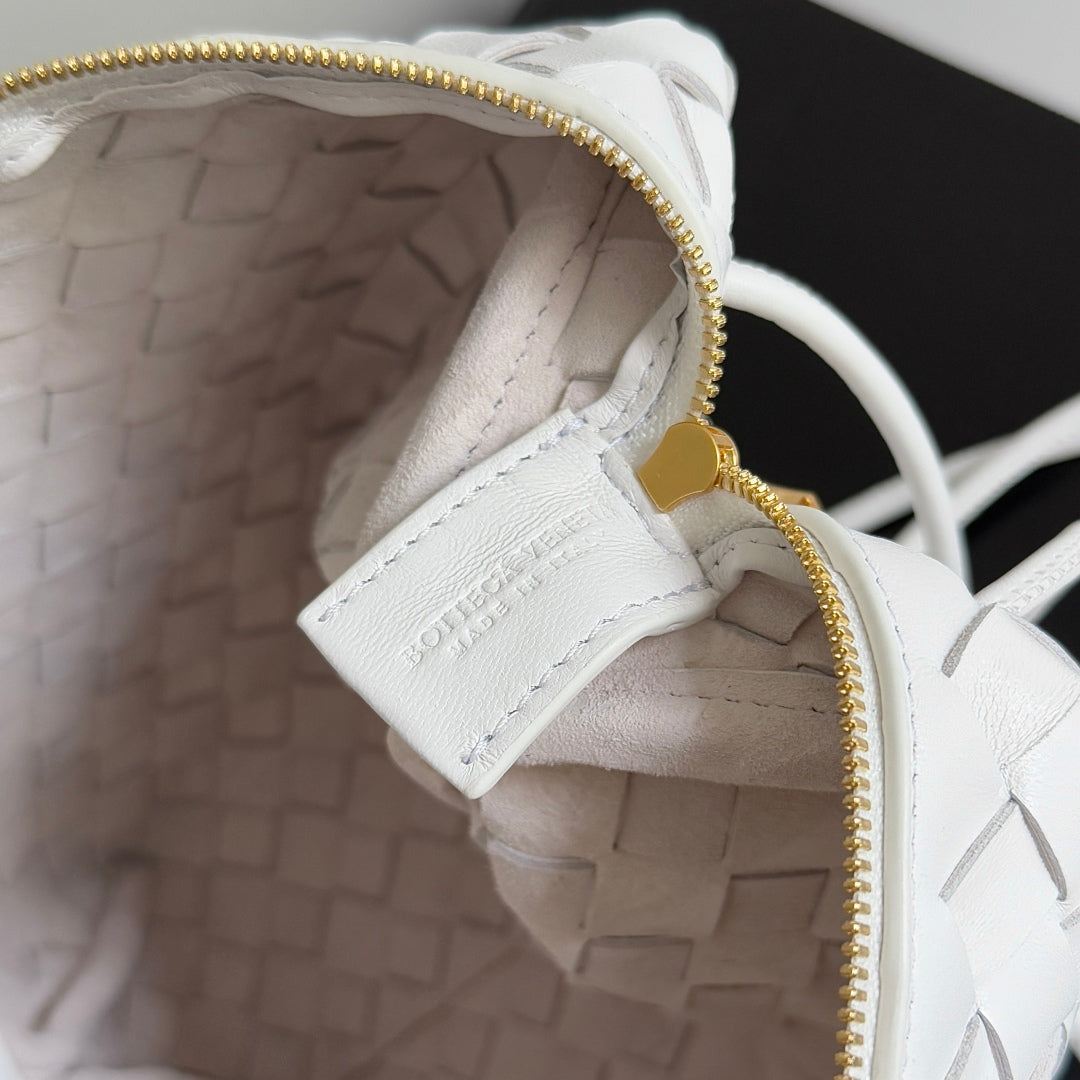 SAC CAMÉRA MINI LOOP 22 EN CUIR DE VEAU BLANC
