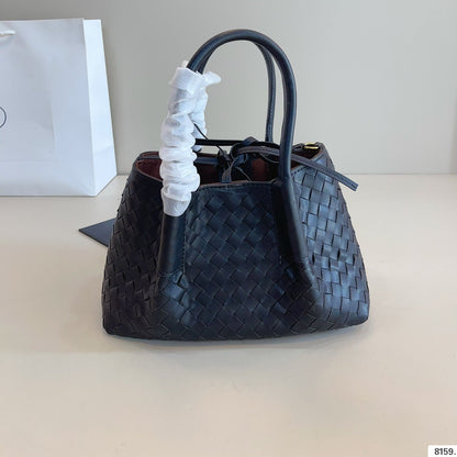 PETIT SAC CABAS PINACOTECA 25 EN CUIR DE VEAU NOIR
