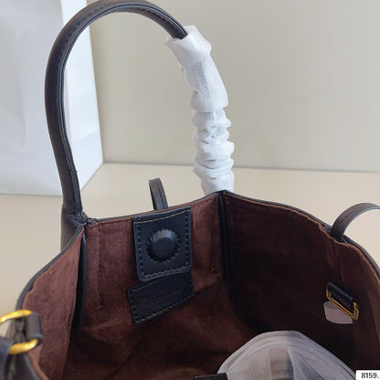 PETIT SAC CABAS PINACOTECA 25 EN CUIR DE VEAU NOIR