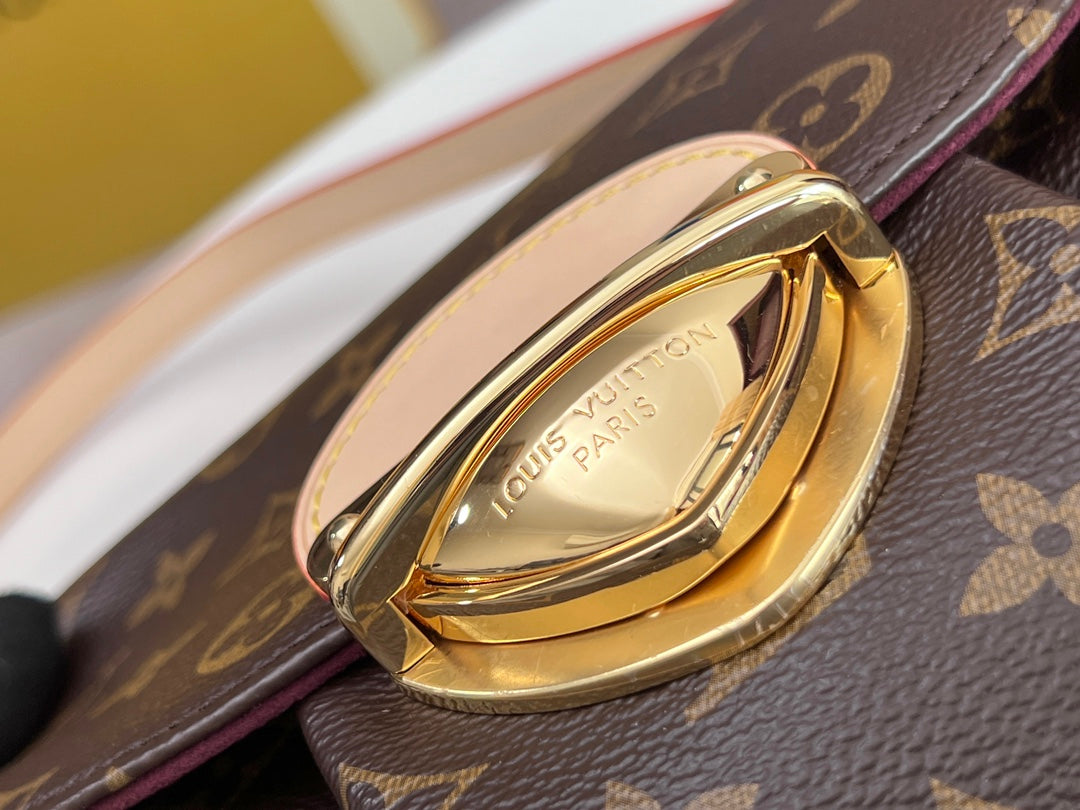 LV 25S SUNSET 27 IN BROWN MONOGRAM CALFSKIN GOLD HARDWARE