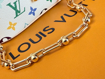 LV 25S VANITY POUCH 19 IN MULTICOLOR MONOGRAM CANVAS GOLD HARDWARE