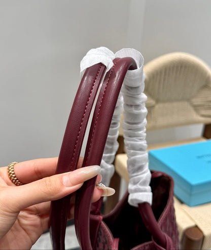 PINACOTECA SAC CABAS 38 EN CUIR DE VEAU BOURGOGNE