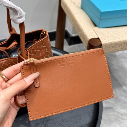 PETIT SAC CABAS PINACOCA 25 EN CUIR DE VEAU BRUN ROUILLE