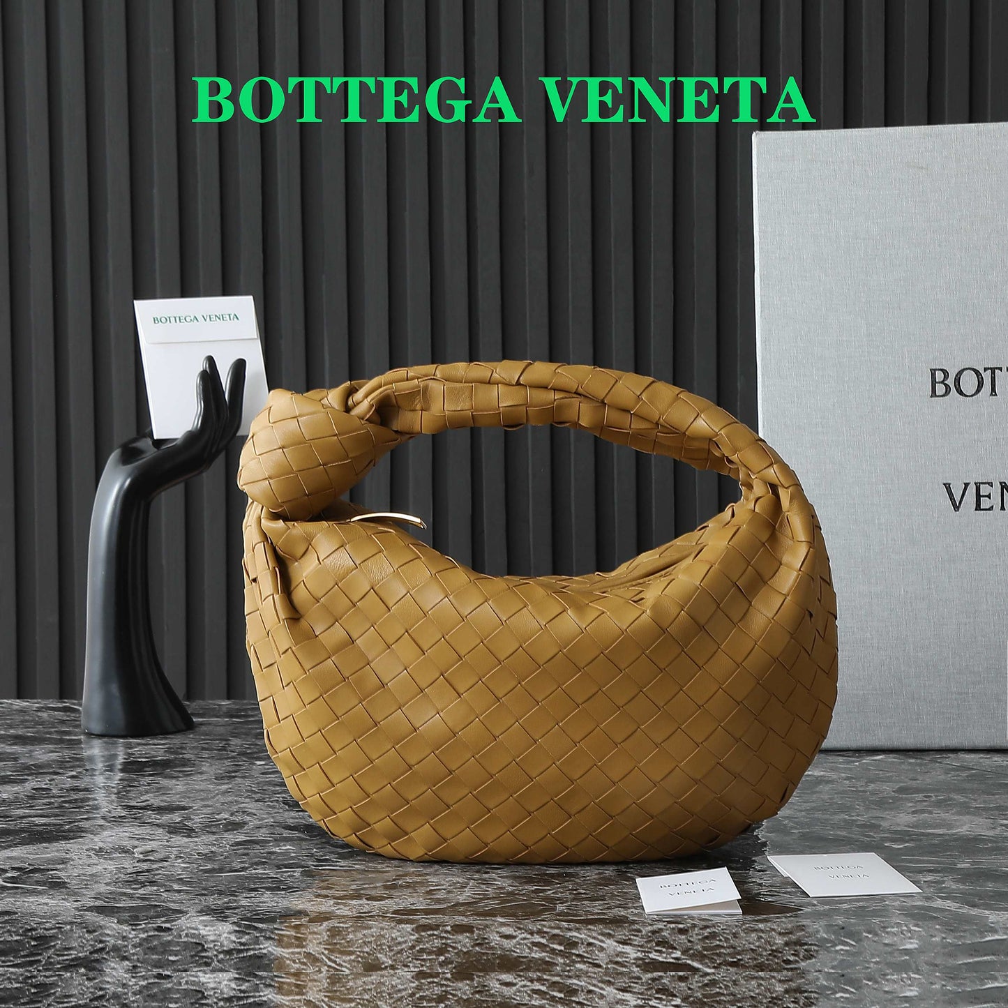 BOTTEGA VENETA 25S MINI JODIE 36 EN CUIR DE VEAU BRONZE CHAUD MATÉRIEL DORÉ