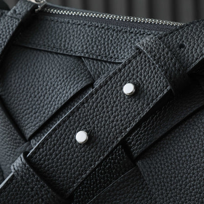 BOTTEGA VENETA 25S DIAGO HOBO 39 EN CUIR DE VEAU NOIR
