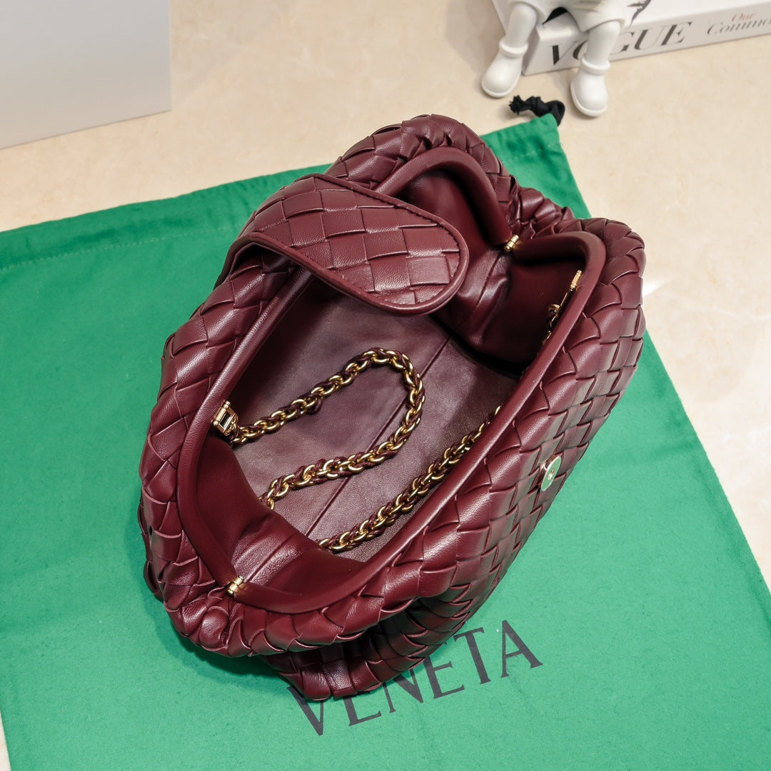 Teen Lauren 1980 Avec Chaîne 31,5 Cuir Bordeaux Accastillage Doré