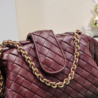 Teen Lauren 1980 Avec Chaîne 31,5 Cuir Bordeaux Accastillage Doré