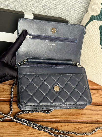 SAC CC WOC ENTRUPY 19 EN CUIR DE VEAU BLEU INDIGO