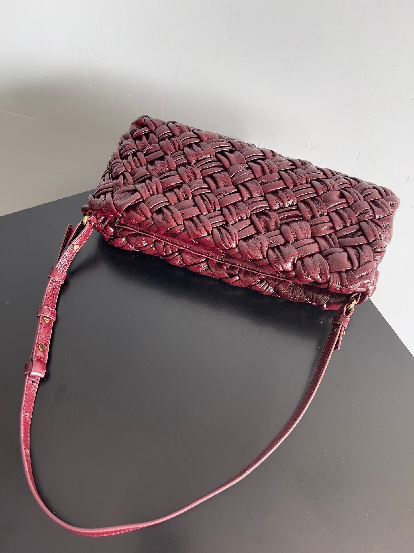POCHETTE KELIMERO CHA-CHA 28.5 EN AGNEAU BORDEAUX