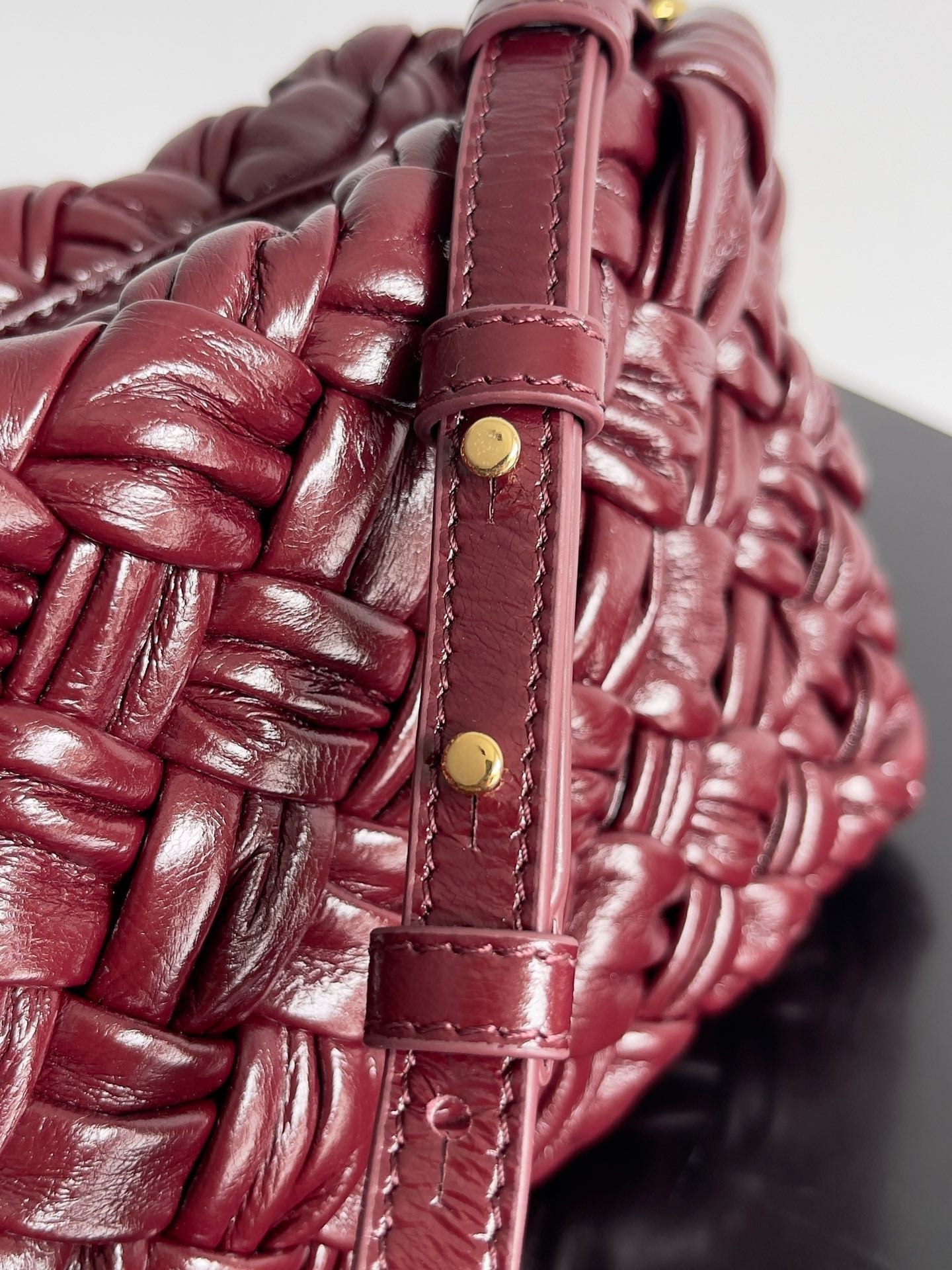 POCHETTE KELIMERO CHA-CHA 28.5 EN AGNEAU BORDEAUX