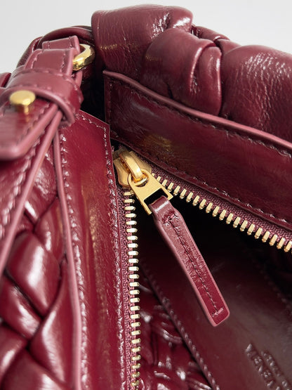 POCHETTE KELIMERO CHA-CHA 28.5 EN AGNEAU BORDEAUX