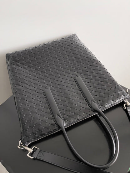 BOTTEGA VENETA 25S ANDIAMO GRAND INTRECCIATO 39 EN CUIR DE VEAU NOIR