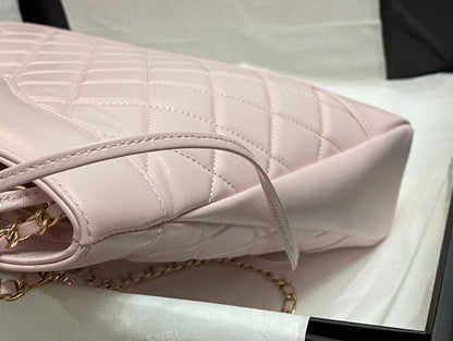 SAC DE COURSES CC 39 GRAND MODÈLE EN CUIR DE VEAU ROSE PÂLE