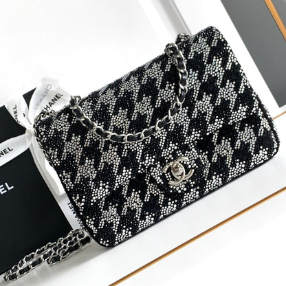 Sac de soirée CC 21 en veau noir et argent