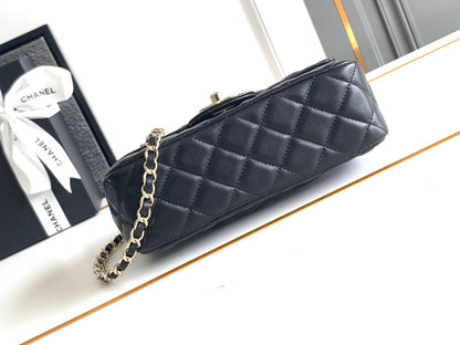 SAC À RABAT CC MINI 20 EN CUIR DE VEAU NOIR