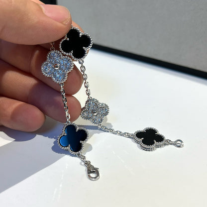[Shinejoy] CLOVER 5 MOTIF ONYXS BRACELET COLLECTION