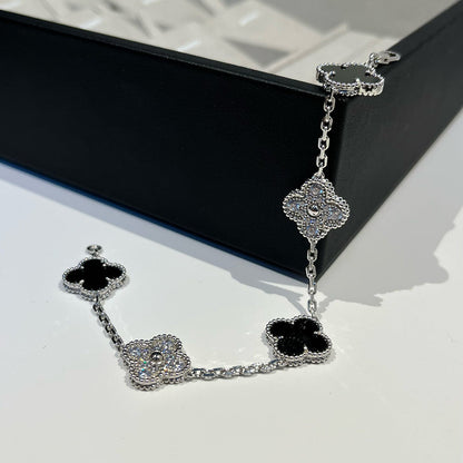 [Shinejoy] CLOVER 5 MOTIF ONYXS BRACELET COLLECTION